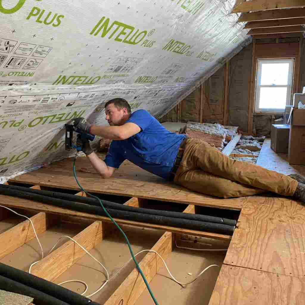 a professional giving Air sealing Services in Fayetteville, AR by ArkFoamExperts