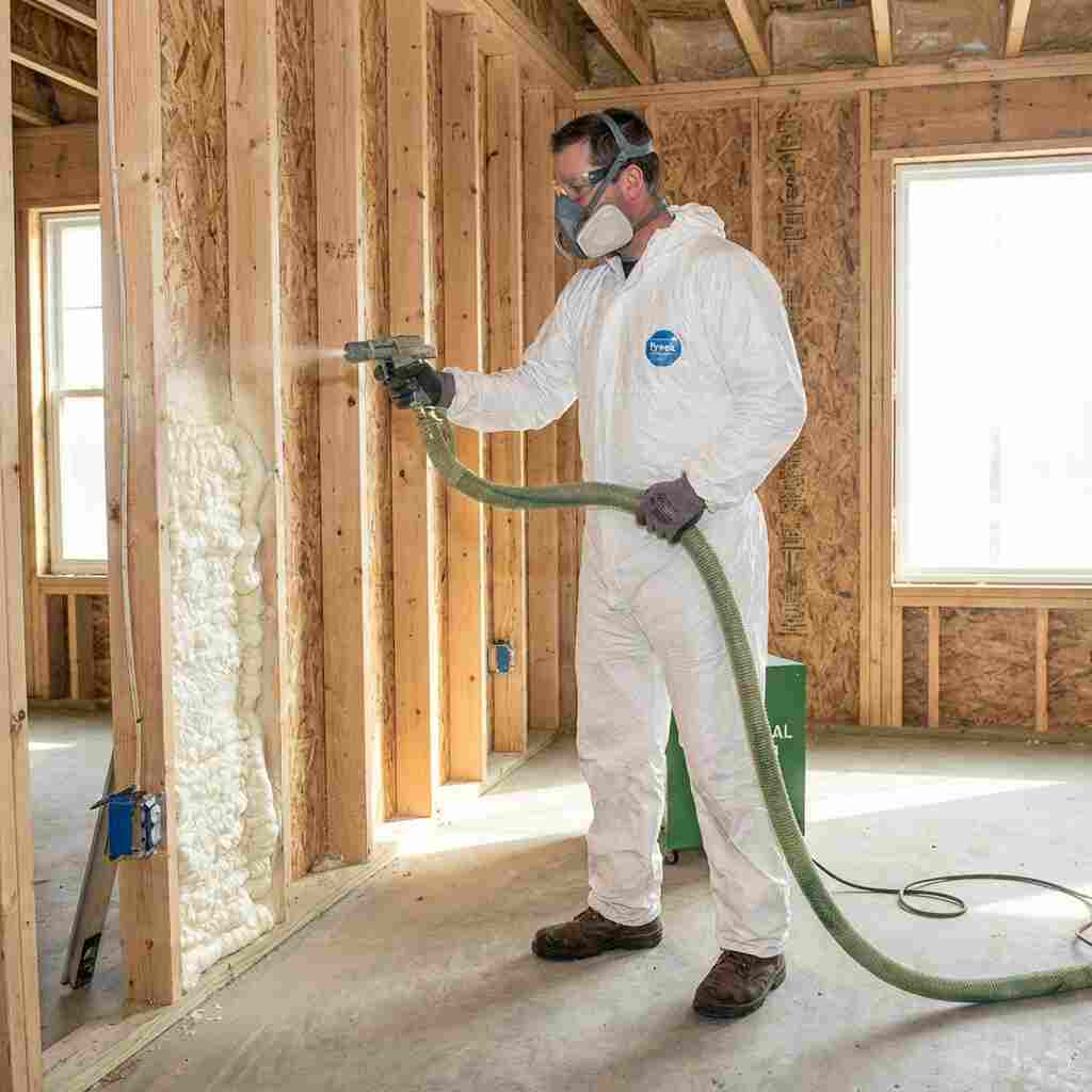 A professional doing Attic Insulation Services in Fayetteville, AR by ArkFoamExperts