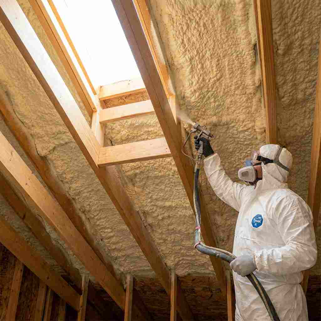 a professional giving open cell spray foam Insulation Services in Fayetteville, AR by ArkFoamExperts